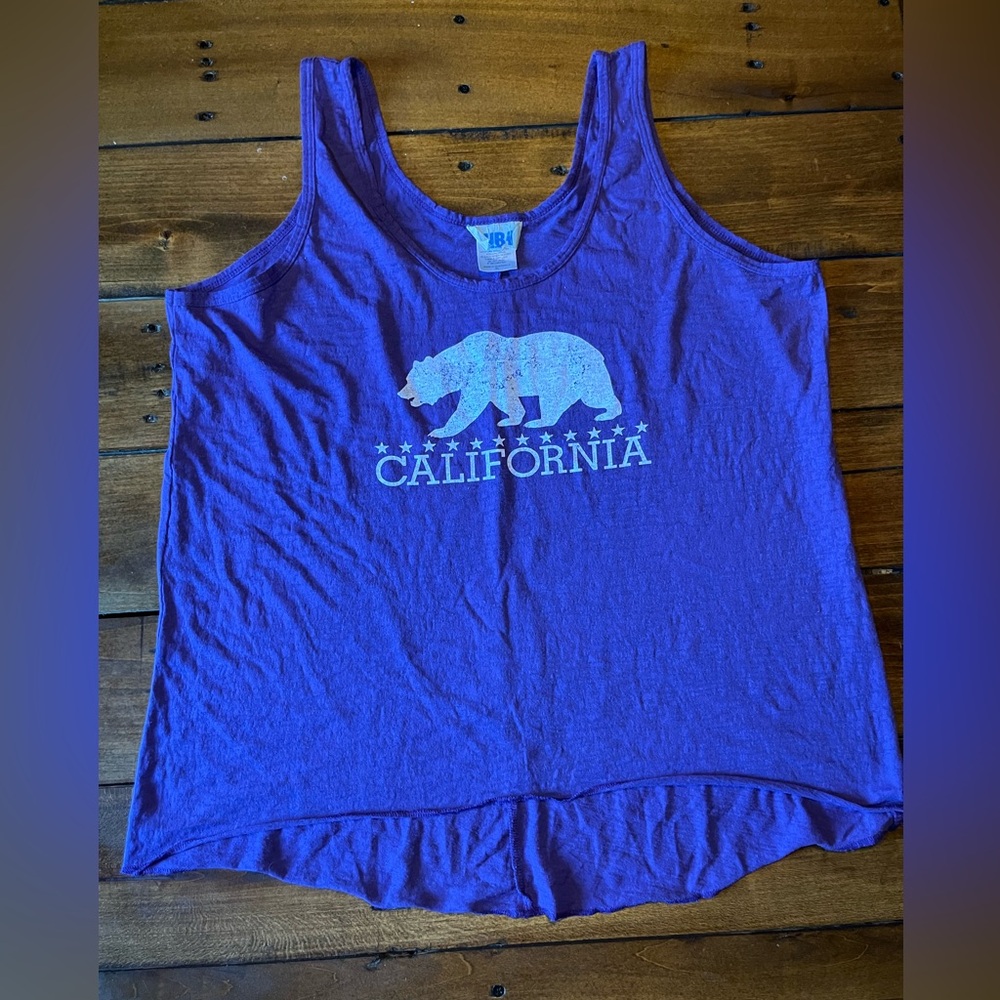 NBA Purple California Bear Graphic Tank Top